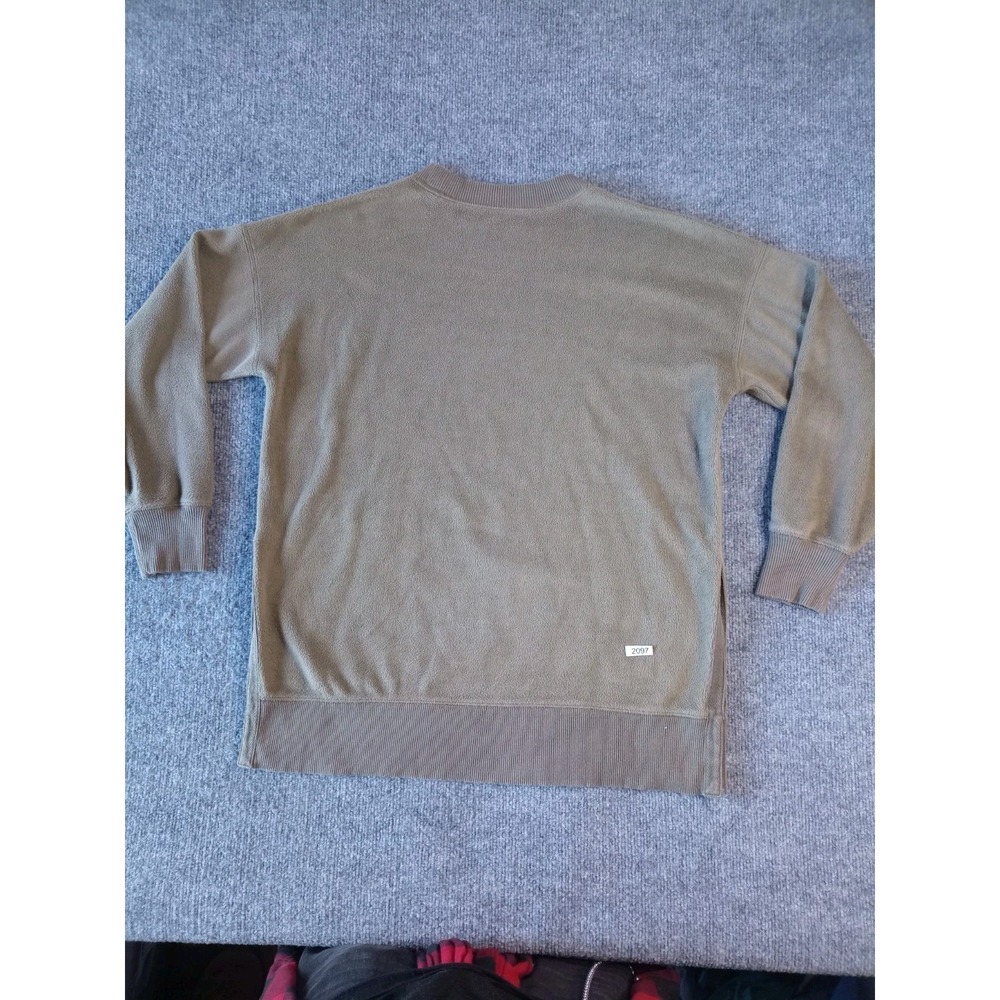 Aerie Womens XS Crewneck Sweatshirt Taupe Brown Long Sleeve Pullover Casual - Picture 2 of 3